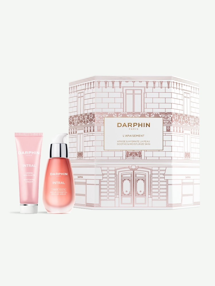INTRAL L’APAISEMENT SKINCARE SET Complete routine for smoothing fine lines and boosting skin radiance. Includes a Full Size Inner Youth Rescue Serum and a Soothing Cream Mini. $166 Value.
